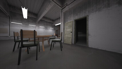 地下倉庫　3DCGレンダリング