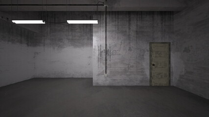 地下倉庫　3DCGレンダリング