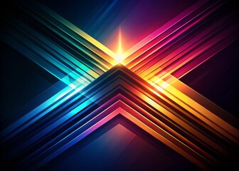 Stunning Silhouette Photography with Light Stripe Pattern Vector for Modern Art Decor and Abstract Wall Art