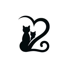  cat love logo