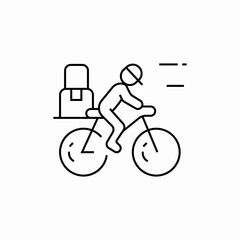 bicycle delivery icon sign vector