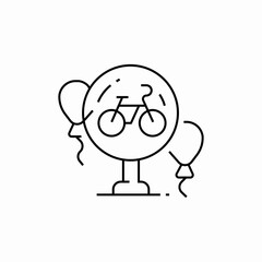 bike gift icon sign vector