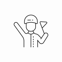biking referee icon sign vector