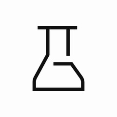 chemistry flask icon sign vector