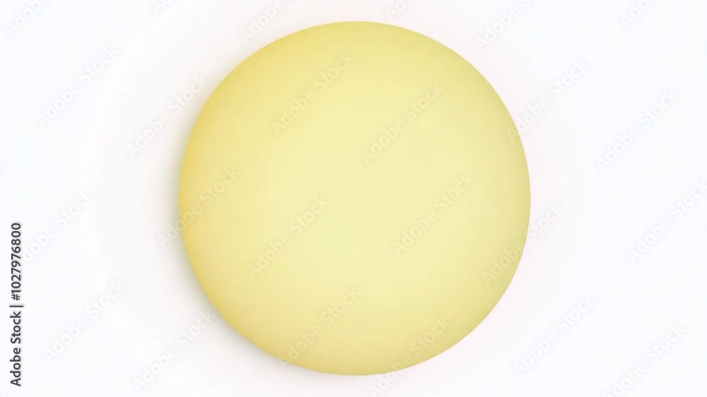 Poster colorful sphere slowly transitions through a spectrum of hues against a clean white background. the 