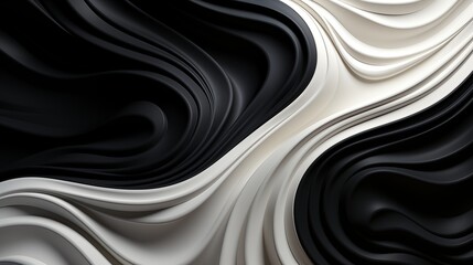 Fototapeta premium black and white abstract finger swirl texture