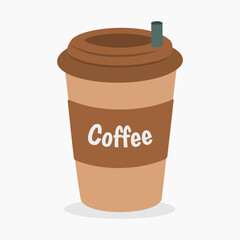 Cup of coffee vector illustration isolated on white background