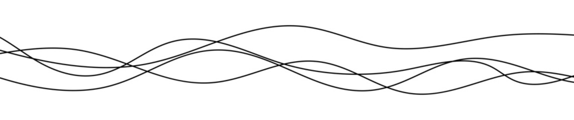 Thin curved wavy lines