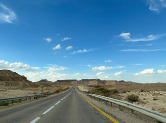 The road from Eilat to Mitzpe Ramon via the Ramon crater