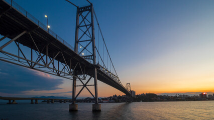 sunset over the bridge Florianópolis, Santa Catarina, Brazil Florianopolis