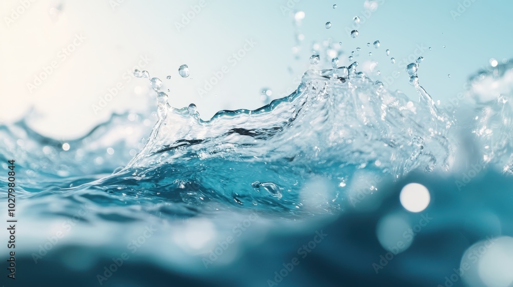 Aufkleber this image captures a dynamic splash of water in vivid motion, highlighting the fluidity and energy 