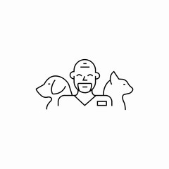 animal handler icon sign vector