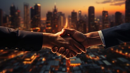 Businesspeople Shaking Hands in Agreement