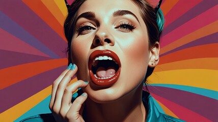 Red lipstick, colorful, long lasting, waterproof, ladies, beautiful, natural, bright, juicy, outstanding, good quality, models, women, sell, advertising, designing.