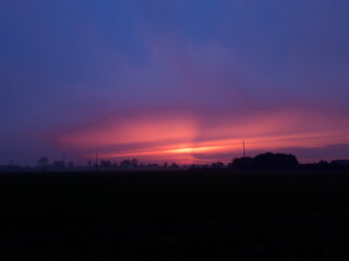 Coucher de soleil en Bretagne, Ille et vilaine