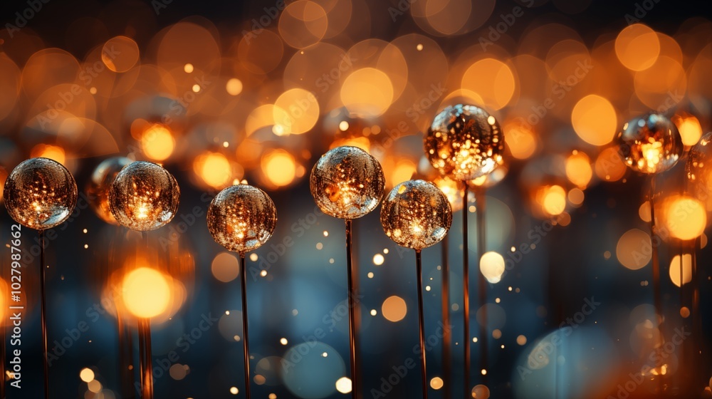 Aufkleber closeup of sparkling sparklers and bokeh lights in the background