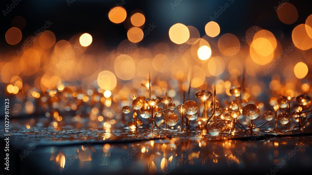 Aufkleber closeup of sparkling sparklers and bokeh lights in the background