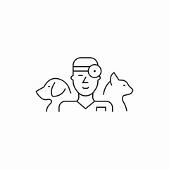 veterinary doctor icon sign vector