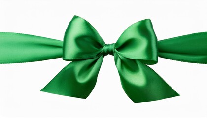 green bow with ribbon