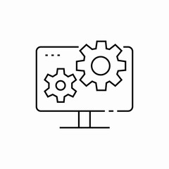 computer repair icon sign vector