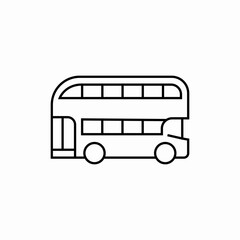 double decker london bus icon sign vector