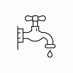 dripping tap icon sign vector