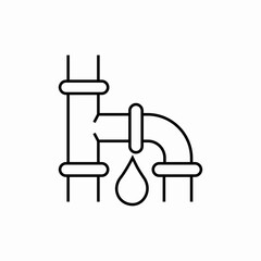 plumbing pipe icon sign vector