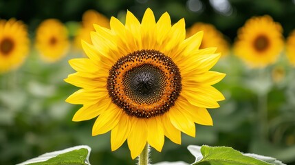 Fototapeta premium Close-up of a vibrant yellow sunflower