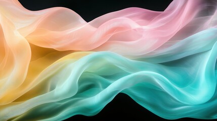 Obraz premium Vibrant abstract fabric waves