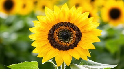 Obraz premium Vibrant sunflower in full bloom