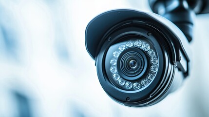 Modern Security Camera in Urban Setting