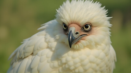 Nature's Companionship: A Large White Bird Beside a Batter in a Vibrant Outdoor Setting Full of Life