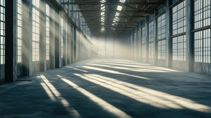 Light Beams in Abandoned Industrial Space