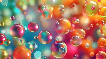 Gradient bubbles Gradient bubble background in festive colors with a blank area for text, ideal for dynamic and visually appealing holiday templates