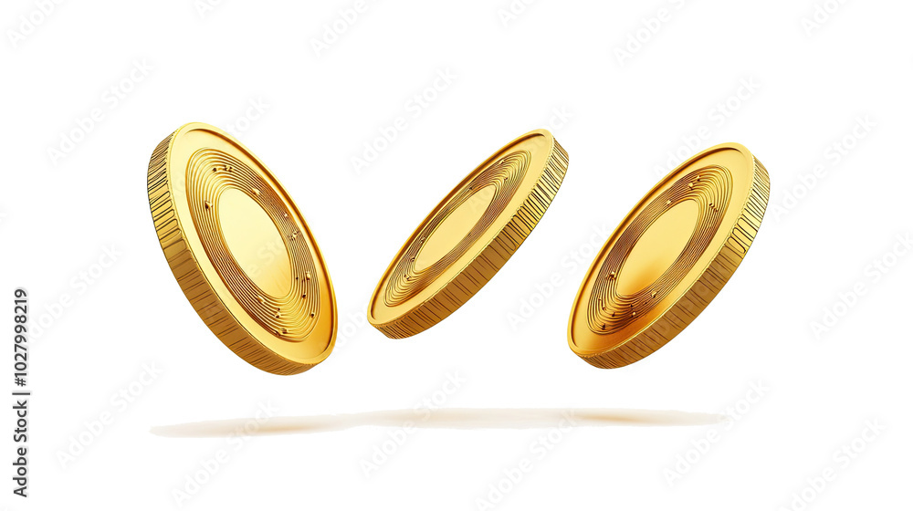 Poster falling gold coins creating a stunning display of wealth and value generative ai