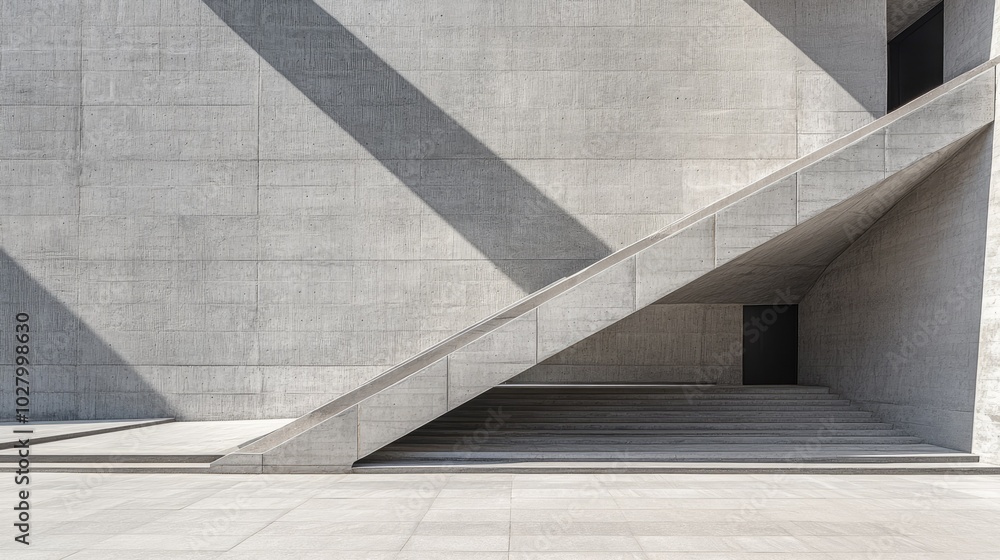 Poster modern concrete architecture with abstract lines