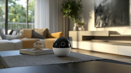 Modern Living Room with Smart Device and Decoration