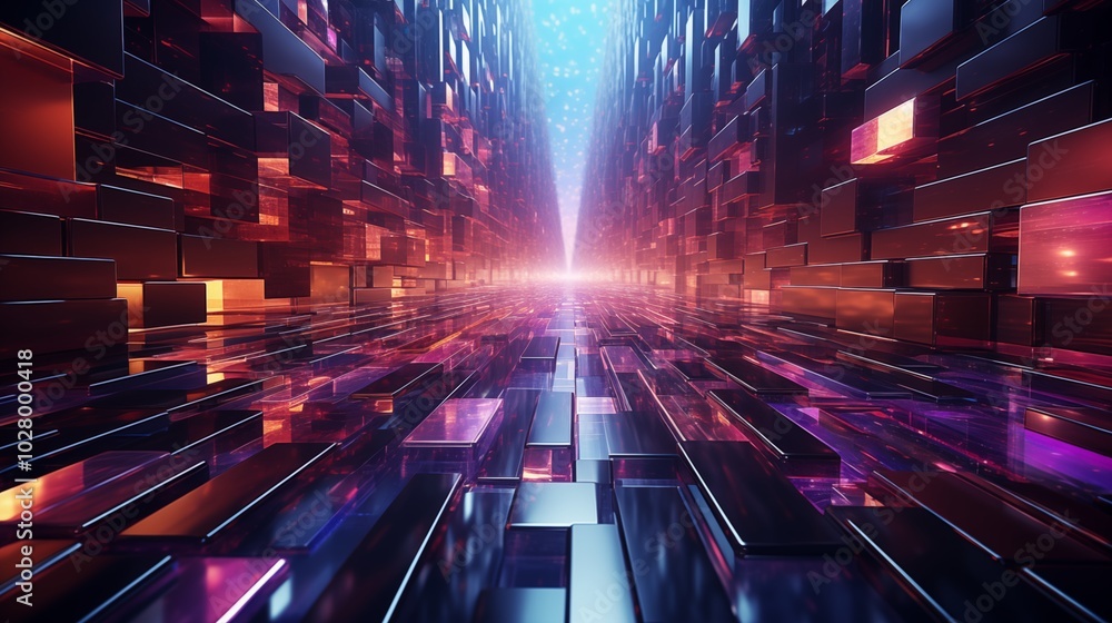 Wall mural ultra futurist tech abstract background.