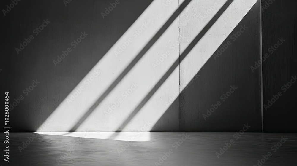 Poster abstract light and shadow in minimalist space