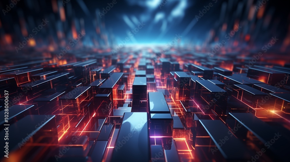 Canvas Prints ultra futurist tech abstract background.