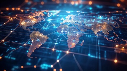 Global Network with Interconnected Data Points
