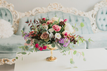 Blush and Ivory Bouquet of Flowers