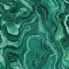 Obraz premium seamless malachite texture with flowing green pattern