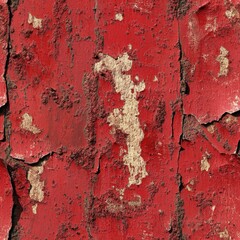 seamless metal texture with deep scratches and peeling red paint