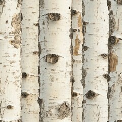 Photo of a seamless texture of aspen bark, light-colored with dark markings