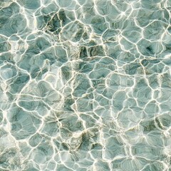 Photo of a seamless texture of clear lagoon water