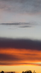 dark sunset over the village