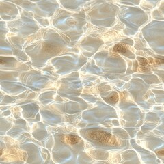 Photorealistic seamless texture of shallow beach water