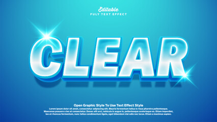 Obraz premium Clean text effect 3d style