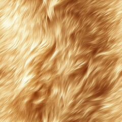 Photorealistic seamless texture of smooth golden fur